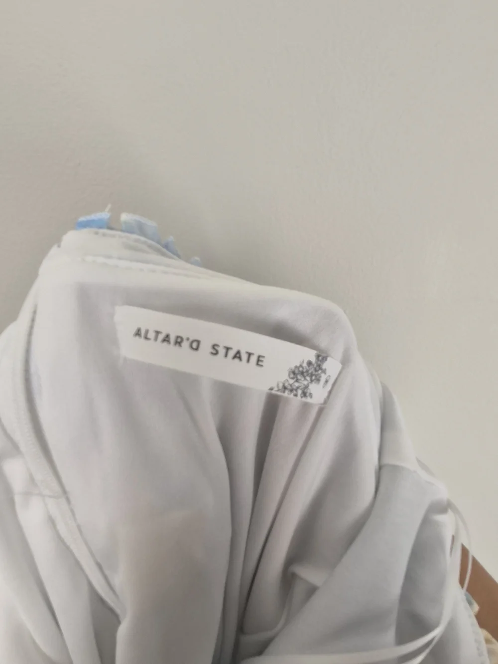Altar'd State Floral Tiered Ruffle Maxi Dress Light Blue Cottagecore Coquette M - Picture 11 of 16